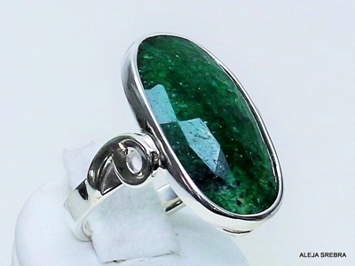 Zdjęcie Zielona doskonałość - pierścionek z awenturynem