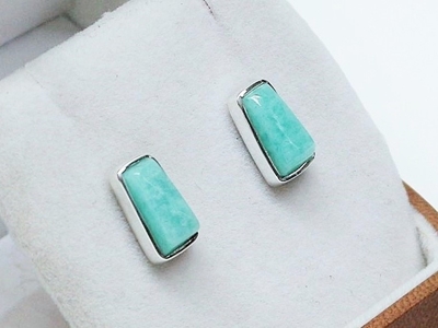 Zdjęcie Kolczyki srebrne z amazonitami