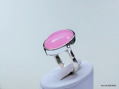 Zdjęcie Różowy pierścionek - pierścionek z kwarcem
