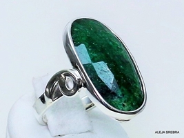 Zielona doskonałość - pierścionek z awenturynem