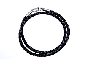 RZEMIEŃ 3,5 MM (SKÓRA NATURALNA) SREBRO 925