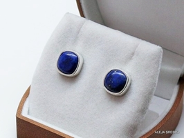 Kostki-Kolczyki z lapis lazuli